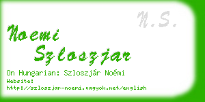 noemi szloszjar business card